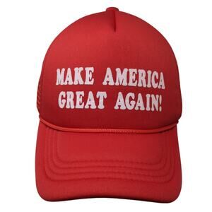 Make America Great Again Snapback Trucker Hat Red One Size Adjustable Big Bear